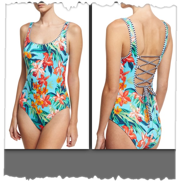 Tommy Bahama Other - Tommy Bahama Reversible Lace Up Back Swimsuit